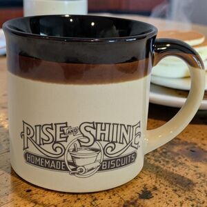 HARDEE'S Rise and Shine Vintage 1986 Homemade Biscuits Ceramic Coffee Cup Mug